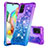 Silicone Candy Rubber TPU Bling-Bling Soft Case Cover S02 for Samsung Galaxy A71 5G Purple