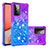Silicone Candy Rubber TPU Bling-Bling Soft Case Cover S02 for Samsung Galaxy A72 5G Purple