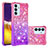 Silicone Candy Rubber TPU Bling-Bling Soft Case Cover S02 for Samsung Galaxy A82 5G Hot Pink