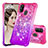 Silicone Candy Rubber TPU Bling-Bling Soft Case Cover S02 for Samsung Galaxy M21 Hot Pink