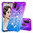 Silicone Candy Rubber TPU Bling-Bling Soft Case Cover S02 for Samsung Galaxy M21 Purple