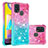 Silicone Candy Rubber TPU Bling-Bling Soft Case Cover S02 for Samsung Galaxy M31 Prime Edition Pink