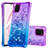 Silicone Candy Rubber TPU Bling-Bling Soft Case Cover S02 for Samsung Galaxy M60s Purple