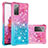 Silicone Candy Rubber TPU Bling-Bling Soft Case Cover S02 for Samsung Galaxy S20 FE 5G Pink