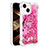 Silicone Candy Rubber TPU Bling-Bling Soft Case Cover S03 for Apple iPhone 13 Hot Pink