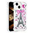 Silicone Candy Rubber TPU Bling-Bling Soft Case Cover S03 for Apple iPhone 13 Rose Gold