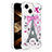 Silicone Candy Rubber TPU Bling-Bling Soft Case Cover S03 for Apple iPhone 14 Plus Rose Gold