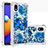 Silicone Candy Rubber TPU Bling-Bling Soft Case Cover S03 for Samsung Galaxy A01 Core Blue