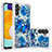 Silicone Candy Rubber TPU Bling-Bling Soft Case Cover S03 for Samsung Galaxy A04s Blue