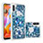 Silicone Candy Rubber TPU Bling-Bling Soft Case Cover S03 for Samsung Galaxy A11 Blue