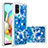 Silicone Candy Rubber TPU Bling-Bling Soft Case Cover S03 for Samsung Galaxy A71 5G Blue