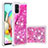 Silicone Candy Rubber TPU Bling-Bling Soft Case Cover S03 for Samsung Galaxy A71 5G Hot Pink