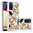 Silicone Candy Rubber TPU Bling-Bling Soft Case Cover S03 for Samsung Galaxy M02s Gold