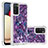 Silicone Candy Rubber TPU Bling-Bling Soft Case Cover S03 for Samsung Galaxy M02s Purple