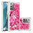 Silicone Candy Rubber TPU Bling-Bling Soft Case Cover S03 for Samsung Galaxy Note 20 5G Hot Pink