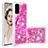 Silicone Candy Rubber TPU Bling-Bling Soft Case Cover S03 for Samsung Galaxy S20 5G Hot Pink