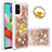 Silicone Candy Rubber TPU Bling-Bling Soft Case Cover with Finger Ring Stand S01 for Samsung Galaxy A51 5G