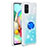 Silicone Candy Rubber TPU Bling-Bling Soft Case Cover with Finger Ring Stand S01 for Samsung Galaxy A71 5G Sky Blue