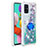 Silicone Candy Rubber TPU Bling-Bling Soft Case Cover with Finger Ring Stand S01 for Samsung Galaxy M40S