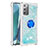 Silicone Candy Rubber TPU Bling-Bling Soft Case Cover with Finger Ring Stand S01 for Samsung Galaxy Note 20 5G