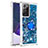 Silicone Candy Rubber TPU Bling-Bling Soft Case Cover with Finger Ring Stand S01 for Samsung Galaxy Note 20 Ultra 5G