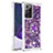 Silicone Candy Rubber TPU Bling-Bling Soft Case Cover with Finger Ring Stand S01 for Samsung Galaxy Note 20 Ultra 5G