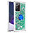 Silicone Candy Rubber TPU Bling-Bling Soft Case Cover with Finger Ring Stand S01 for Samsung Galaxy Note 20 Ultra 5G Green