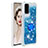 Silicone Candy Rubber TPU Bling-Bling Soft Case Cover with Finger Ring Stand S01 for Samsung Galaxy S20 5G Blue