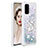 Silicone Candy Rubber TPU Bling-Bling Soft Case Cover with Finger Ring Stand S01 for Samsung Galaxy S20 5G Silver