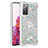 Silicone Candy Rubber TPU Bling-Bling Soft Case Cover with Finger Ring Stand S01 for Samsung Galaxy S20 FE (2022) 5G