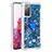 Silicone Candy Rubber TPU Bling-Bling Soft Case Cover with Finger Ring Stand S01 for Samsung Galaxy S20 FE (2022) 5G Blue