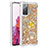 Silicone Candy Rubber TPU Bling-Bling Soft Case Cover with Finger Ring Stand S01 for Samsung Galaxy S20 FE (2022) 5G Gold