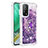 Silicone Candy Rubber TPU Bling-Bling Soft Case Cover with Finger Ring Stand S01 for Xiaomi Mi 10T Pro 5G Purple