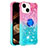 Silicone Candy Rubber TPU Bling-Bling Soft Case Cover with Finger Ring Stand S02 for Apple iPhone 13