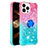 Silicone Candy Rubber TPU Bling-Bling Soft Case Cover with Finger Ring Stand S02 for Apple iPhone 14 Pro Max