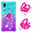 Silicone Candy Rubber TPU Bling-Bling Soft Case Cover with Finger Ring Stand S02 for Samsung Galaxy A01 Core