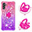 Silicone Candy Rubber TPU Bling-Bling Soft Case Cover with Finger Ring Stand S02 for Samsung Galaxy A04s