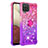 Silicone Candy Rubber TPU Bling-Bling Soft Case Cover with Finger Ring Stand S02 for Samsung Galaxy A12