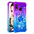 Silicone Candy Rubber TPU Bling-Bling Soft Case Cover with Finger Ring Stand S02 for Samsung Galaxy A20e Purple