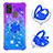 Silicone Candy Rubber TPU Bling-Bling Soft Case Cover with Finger Ring Stand S02 for Samsung Galaxy A21s