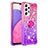 Silicone Candy Rubber TPU Bling-Bling Soft Case Cover with Finger Ring Stand S02 for Samsung Galaxy A33 5G