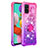 Silicone Candy Rubber TPU Bling-Bling Soft Case Cover with Finger Ring Stand S02 for Samsung Galaxy A51 4G