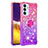 Silicone Candy Rubber TPU Bling-Bling Soft Case Cover with Finger Ring Stand S02 for Samsung Galaxy F34 5G