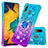 Silicone Candy Rubber TPU Bling-Bling Soft Case Cover with Finger Ring Stand S02 for Samsung Galaxy M10S