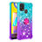 Silicone Candy Rubber TPU Bling-Bling Soft Case Cover with Finger Ring Stand S02 for Samsung Galaxy M21s