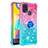 Silicone Candy Rubber TPU Bling-Bling Soft Case Cover with Finger Ring Stand S02 for Samsung Galaxy M21s