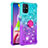 Silicone Candy Rubber TPU Bling-Bling Soft Case Cover with Finger Ring Stand S02 for Samsung Galaxy M51