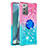 Silicone Candy Rubber TPU Bling-Bling Soft Case Cover with Finger Ring Stand S02 for Samsung Galaxy Note 20 5G