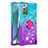 Silicone Candy Rubber TPU Bling-Bling Soft Case Cover with Finger Ring Stand S02 for Samsung Galaxy Note 20 5G