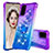 Silicone Candy Rubber TPU Bling-Bling Soft Case Cover with Finger Ring Stand S02 for Samsung Galaxy S20 Purple